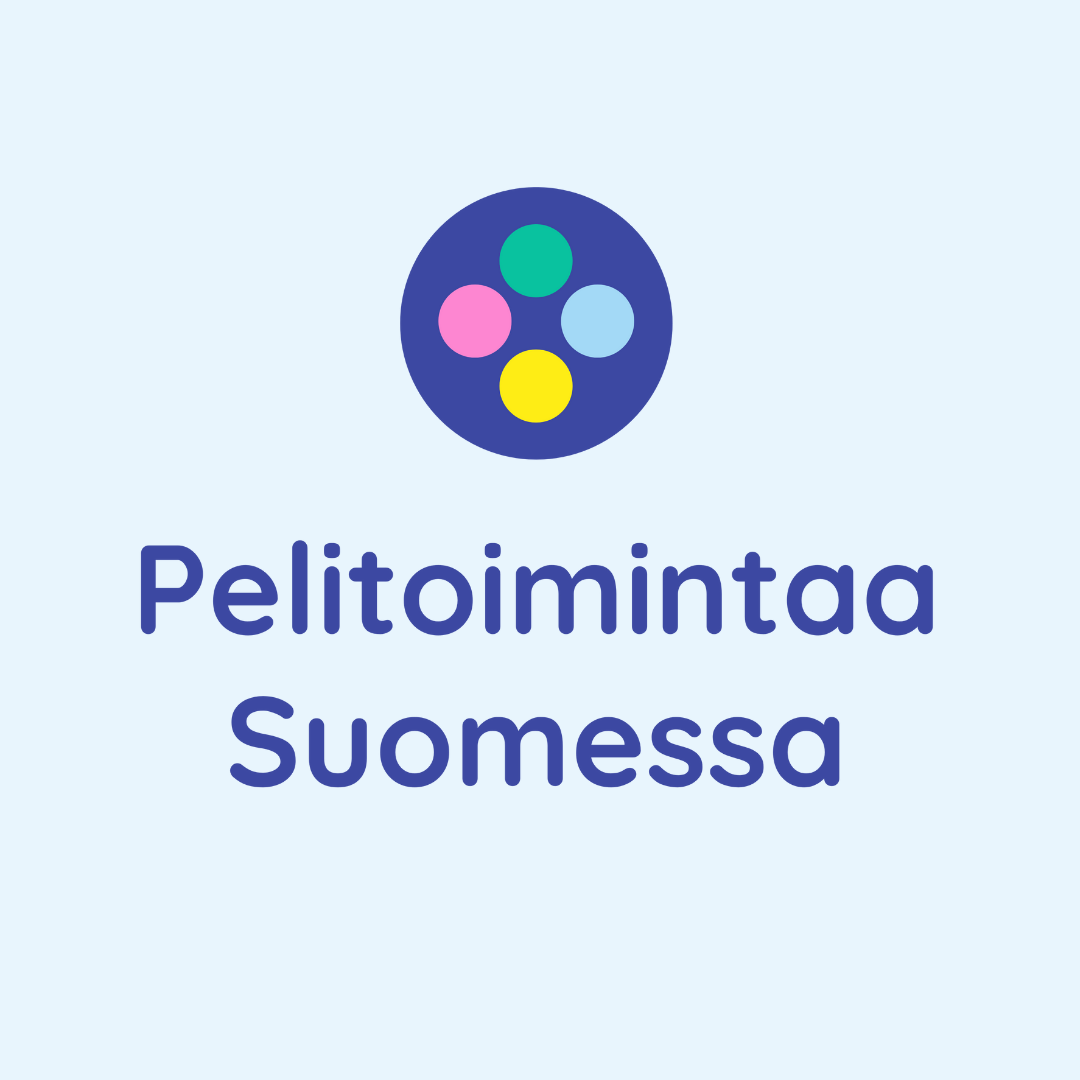 Pelitoimintaa Suomessa -sivuston tekstilogo.