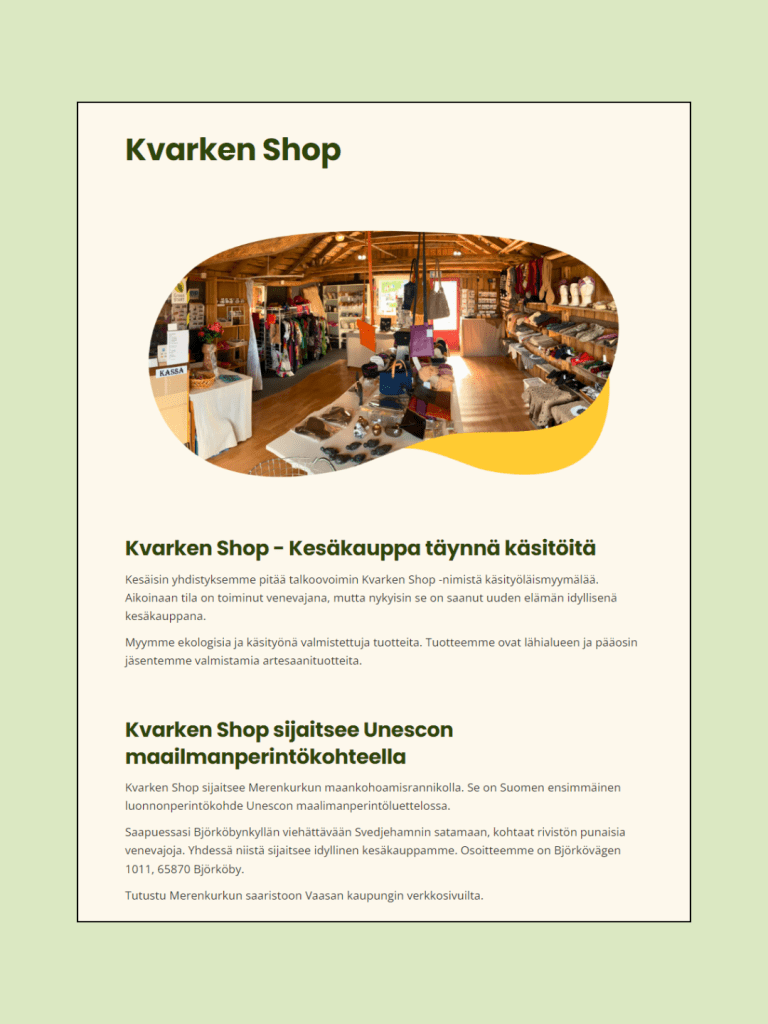 Kuvakaappaus Eko & Art Hands ry:n verkkosivuilta.