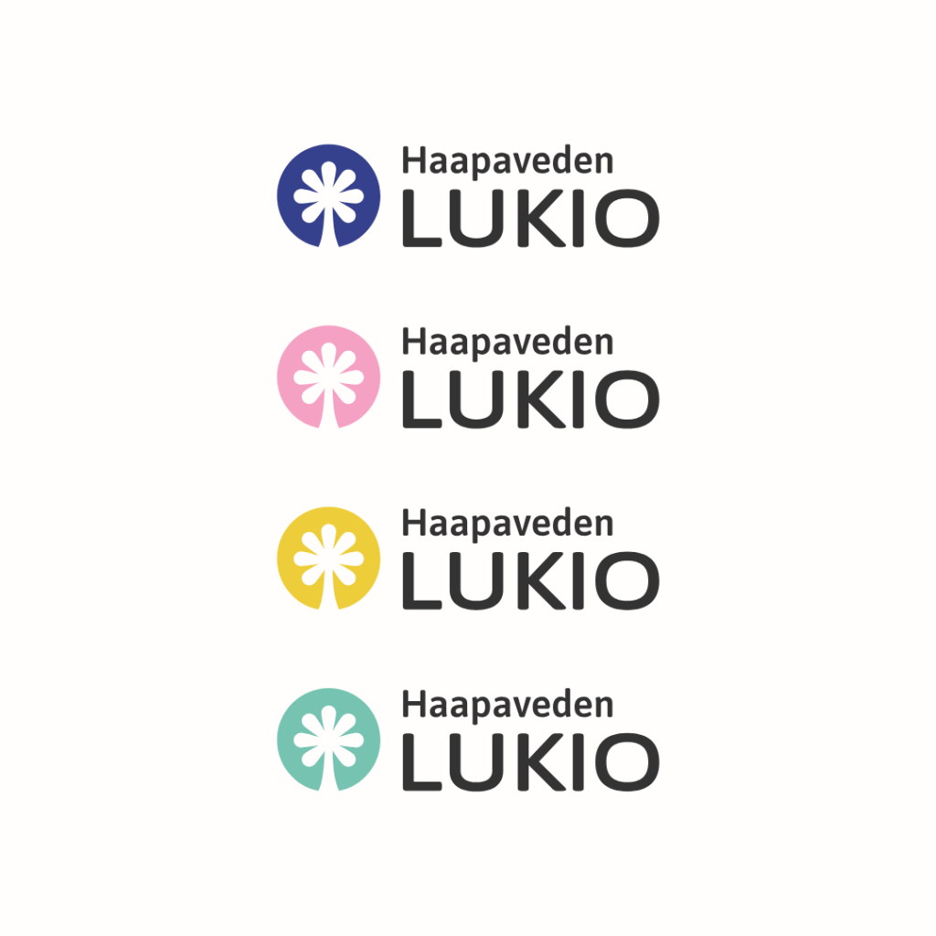 Haapaveden lukion tekstilogo 1 eri väriversioina.